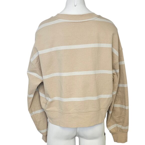 Lululemon Perfectly Oversized Cropped Crew Neck Sweater, Striped - Picture 4 of 6